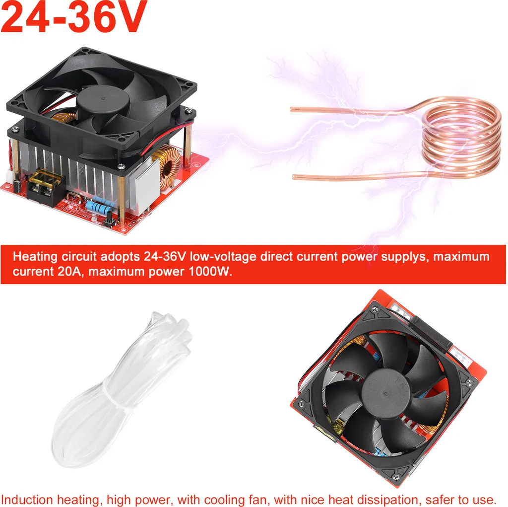 Riscaldatore a Induzione ZVS 1000W + Bobina Rame per Tempra DIY