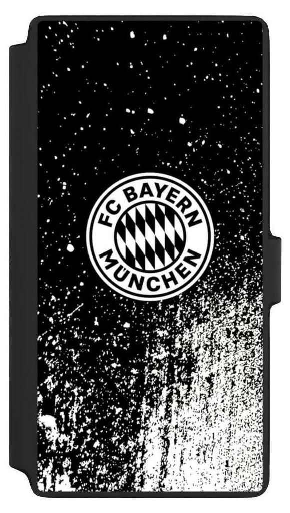 NIVOCASE Klapphülle für Samsung Galaxy S22 Ultra Handyhülle aus Kunst Leder NIVOflip schwarz FC Bayern München FCB Offizielles Lizenzprodukt