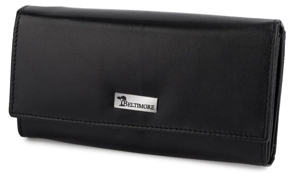 Beltimore Portefeuille A03black80069 en Cuir Noir avec Protection RFID