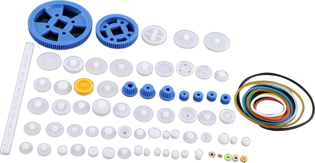 Kunststoff Zahnräder Riemenscheibe Gürtel Schnecke Kits Crown Gear Set Roboter Motor Spielzeug DIY Teile (80 Arten)