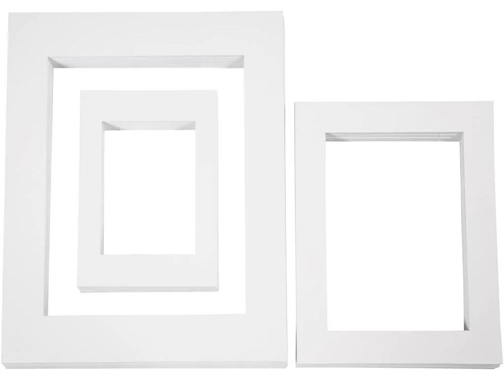 Creativ Company Passe-partout Blanc A3 A4 A5 Lot de 300 Pièces pour Cadre