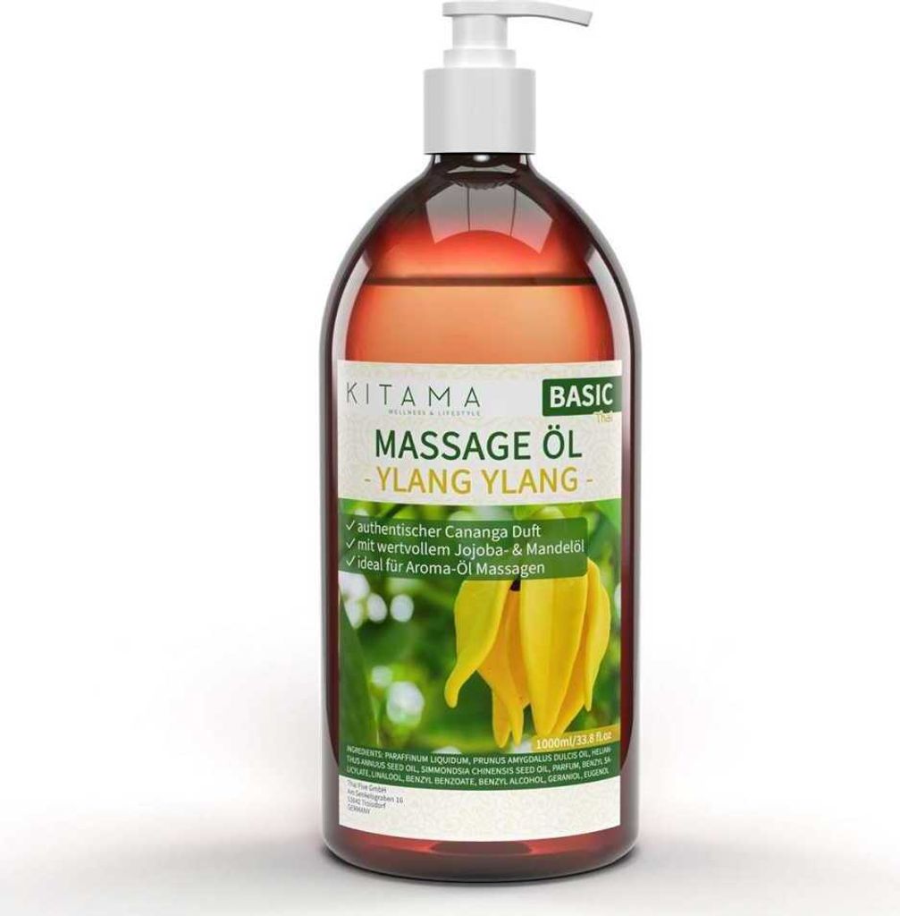 Kitama Aroma Massageöl Ylang Ylang Cananga 1-Liter 1L I Produktbild 