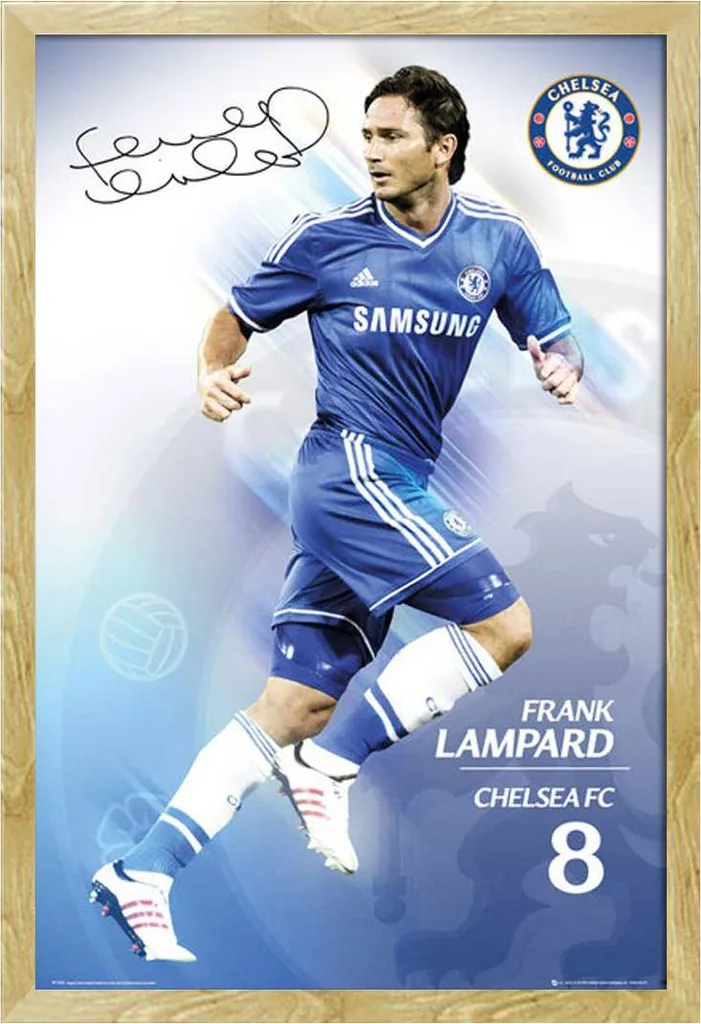 Poster Chelsea Lampard 13/14 Maxi + Cornice MDF Faggio Shinsuke