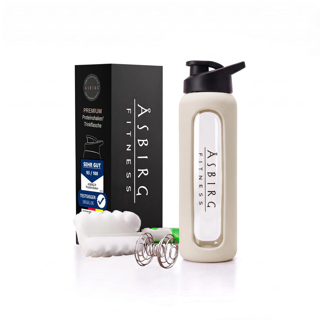 Asbirg | Glas Protein Shaker 700ml – BPA-frei, Produktbild 