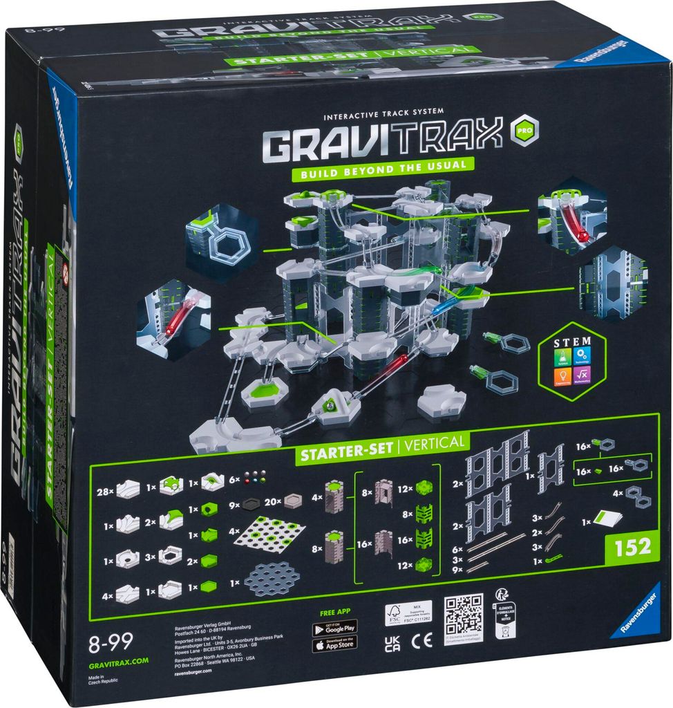 GraviTrax Starter Set Race 180 Pièces – Circuit De Billes à Construire, STEM, Dès 8 Ans, Version Française