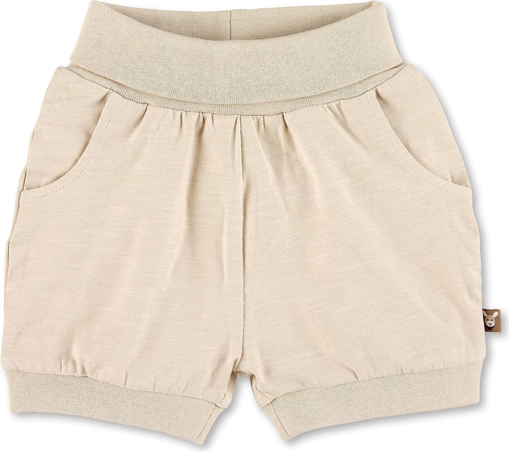 Sterntaler Hose kurz Flammgarn Jersey mit Esel Emmi Logo beige 86