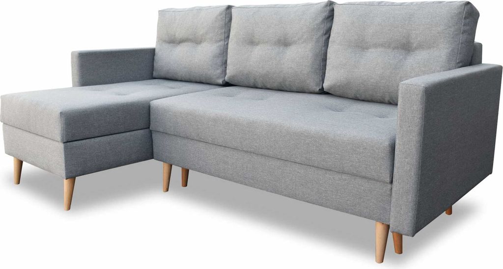 Ecksofa mit Schlaffunktion Malmo (Grau) Produktbild 