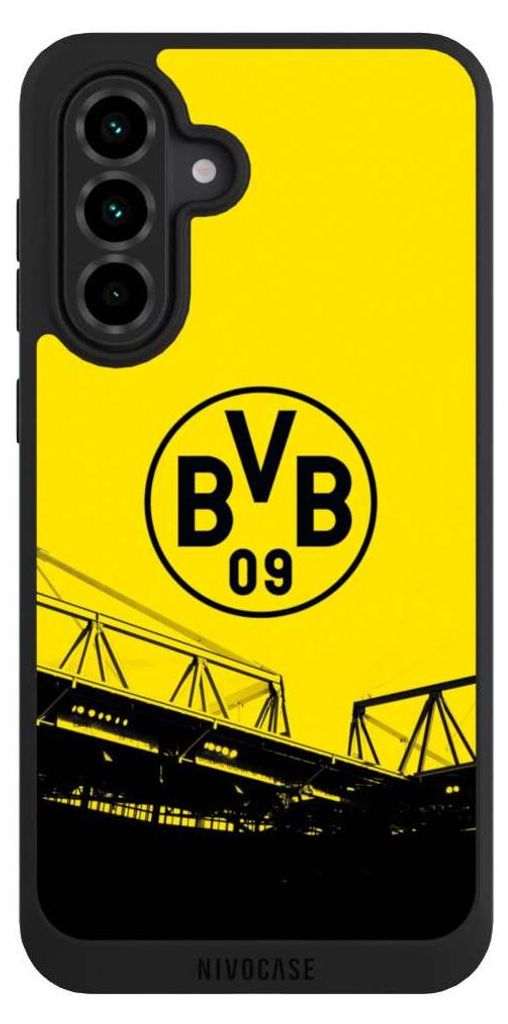 NIVOCASE Handyhülle für Samsung Galaxy A36 5G Hülle NIVOpure Case Schwarz BVB Borussia Dortmund Fanartikel