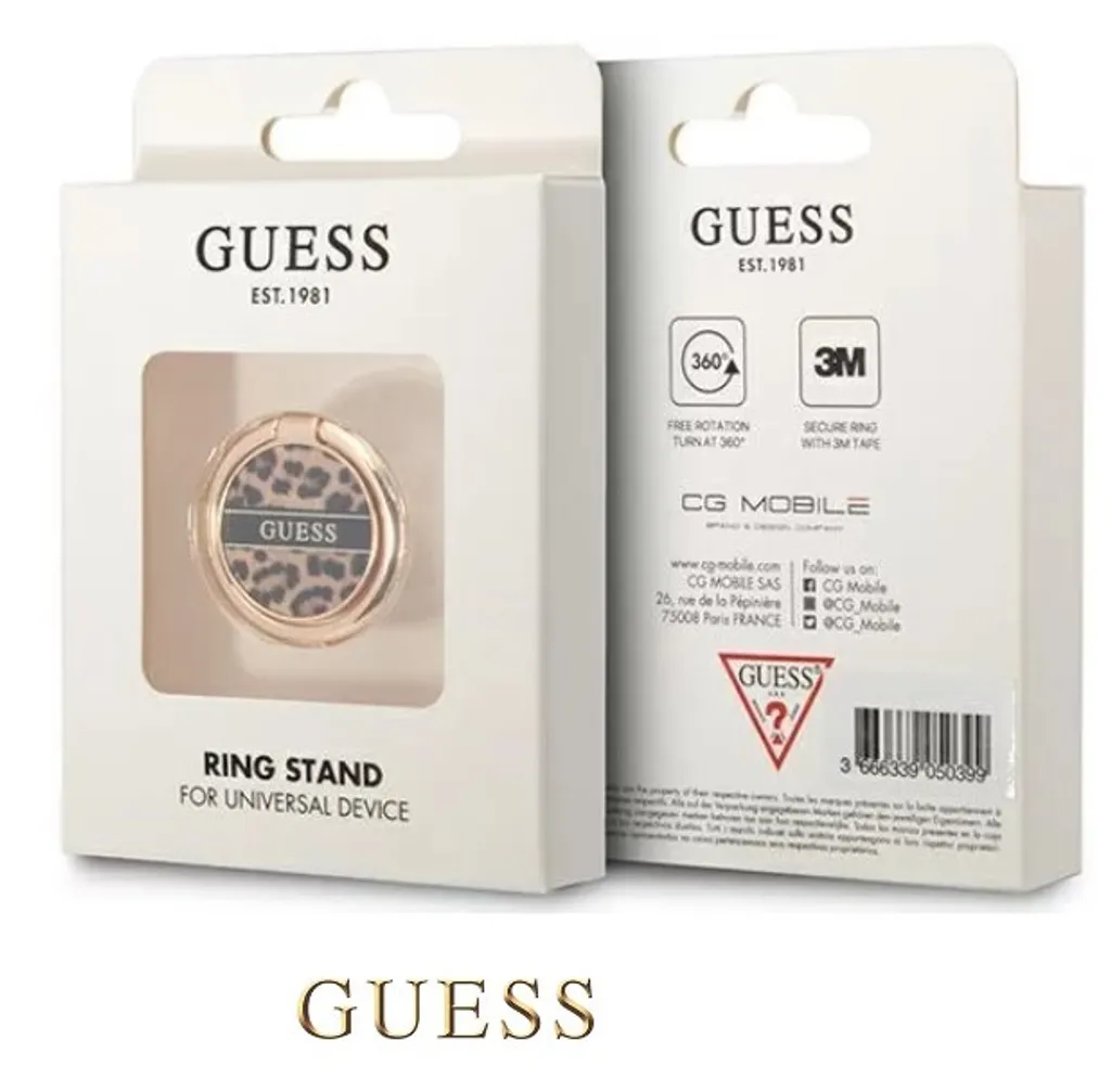 Guess Porta Anelli Gurshcleow Leopard Marrone - Il Must-Have per Smartphone - 6