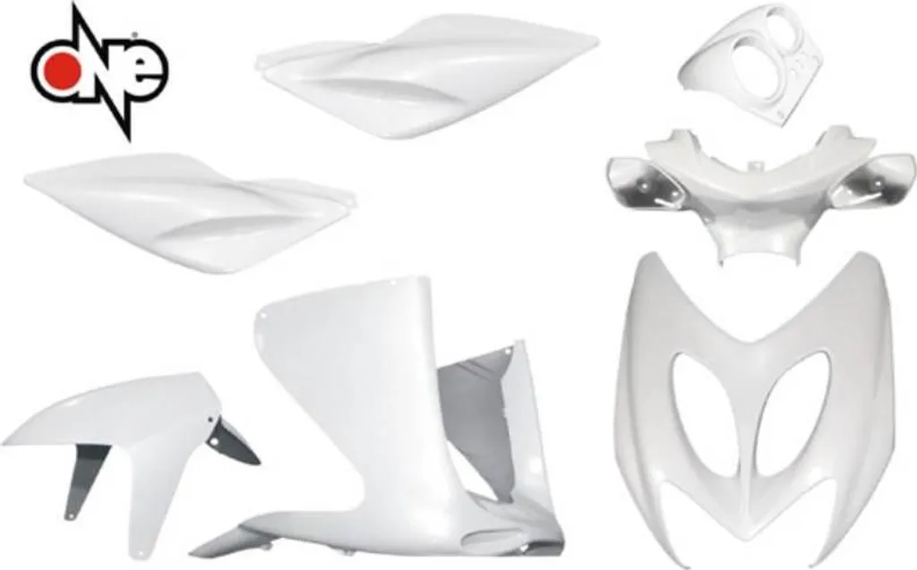 Carénage blanc perle complet avec protection UV pour habillage moto
