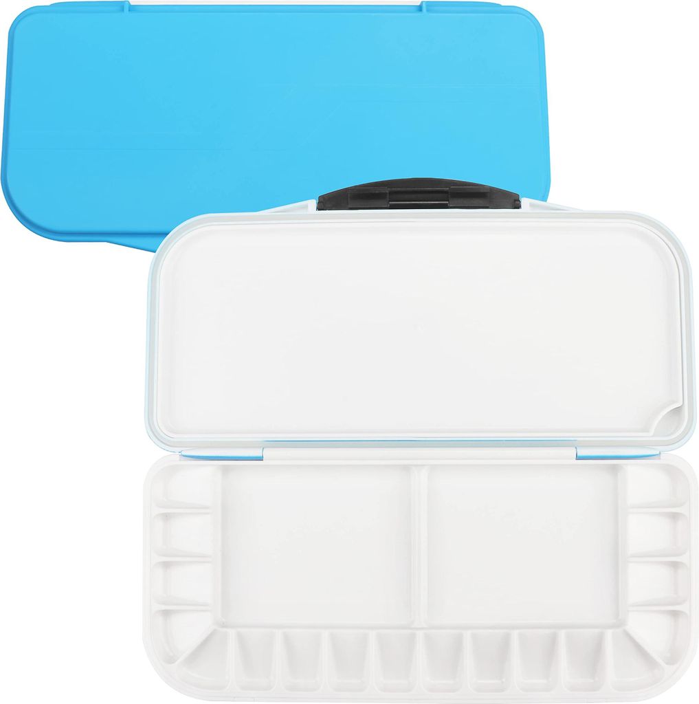 Belle Vous Klappbare Mischen von Farben - 18 Vertiefungen Blaue Tragbare Reise Palette Box - Künstler Mischpalette Acrylfarben, Aquarell & Öl Mal...