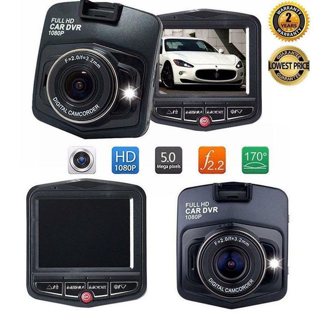 2.4'' Full HD Auto Dashcam Kamera Überwachung Nachtsicht G-Sensor DVR Recorder 