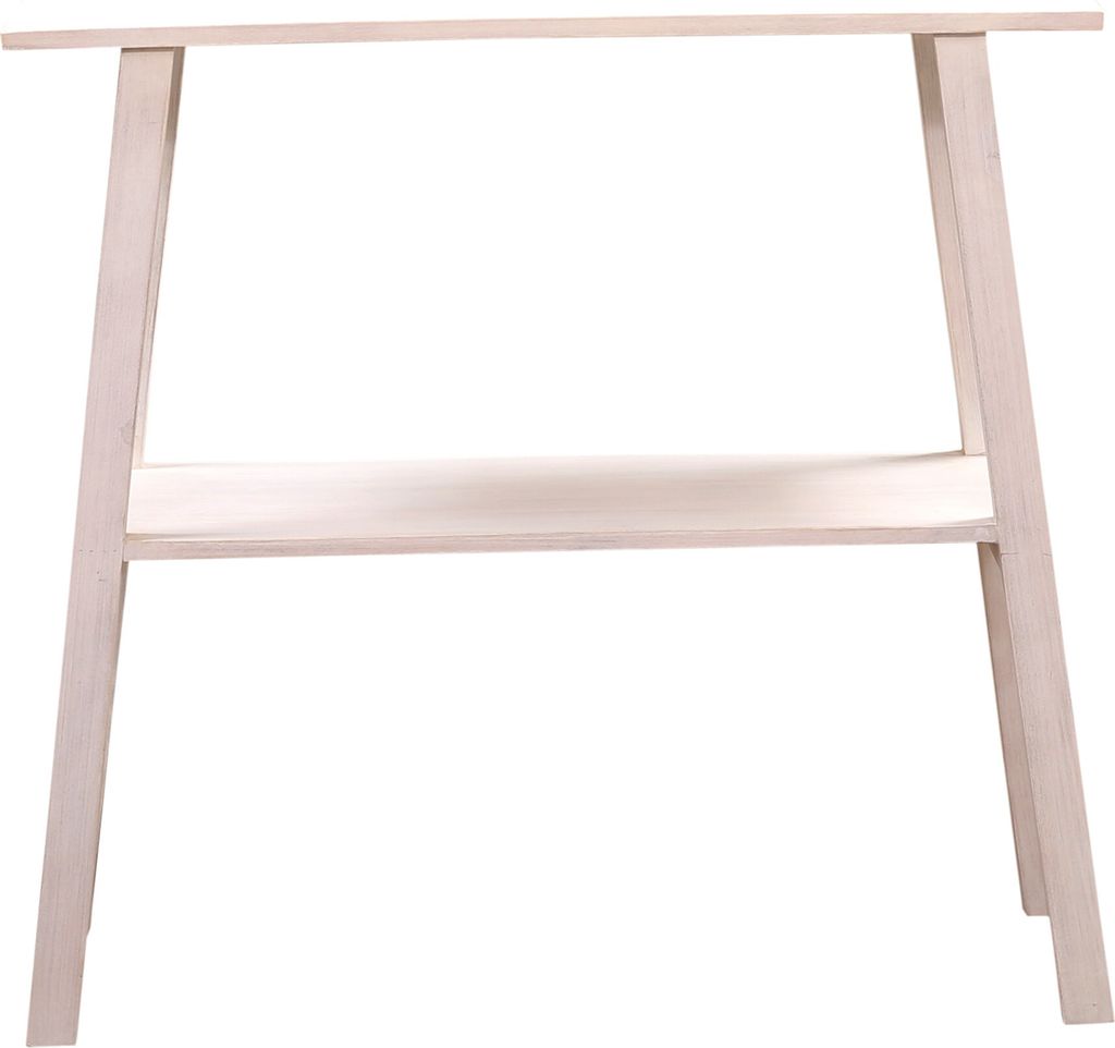 Marrakesch Regal Konsolentisch Kommode in Weiß aus Holz 90cm breit und 30cm schmal | Stilvolle Konsole Japandi als skandinavische Möbel für Wohn...