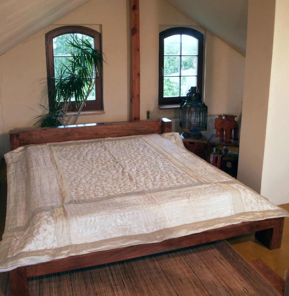 Brokat / Samt Steppdecke, Bettüberwurf - Weiß, Viskose, 270*230*0,5 cm, Steppdecken & Quilts
