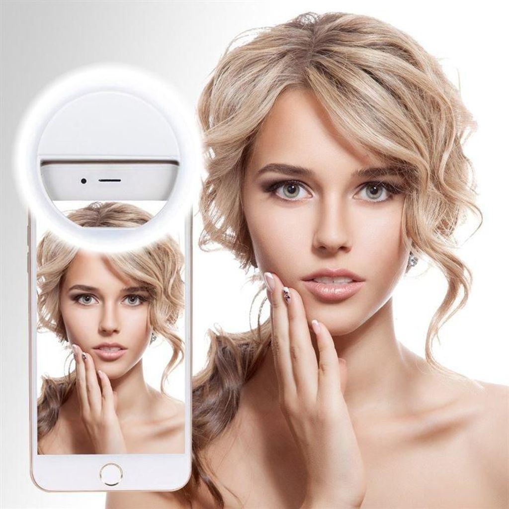 UNIQ LED Ringlicht für Smartphones Selfie Ring Light mit Clip