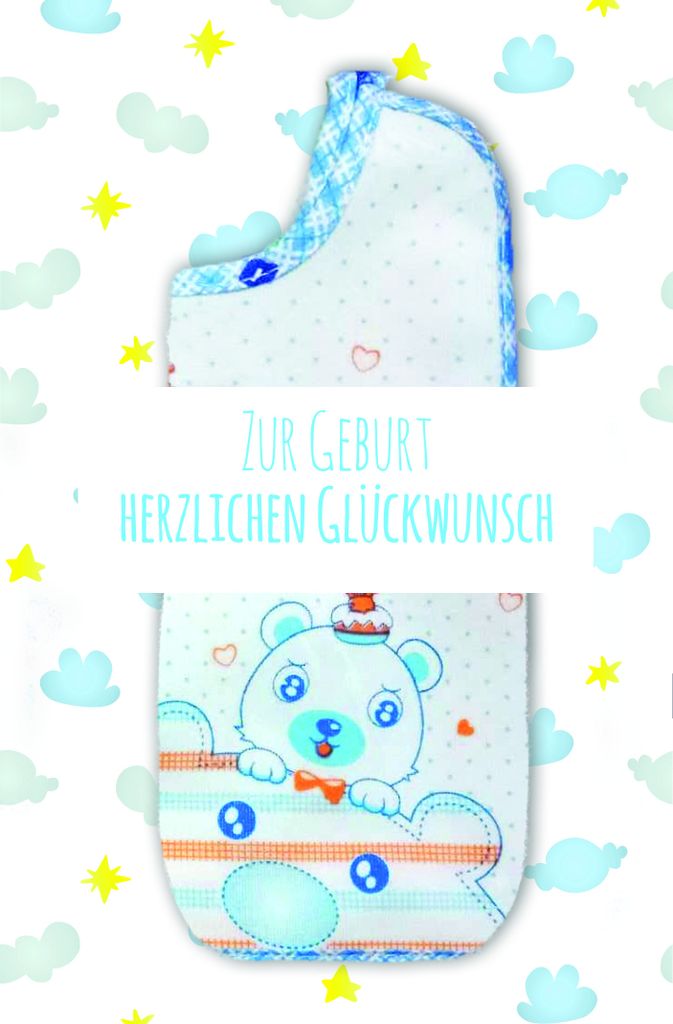 Geburt Baby Freudiges Ereignis - Glückwunschkarte im Format 11,5