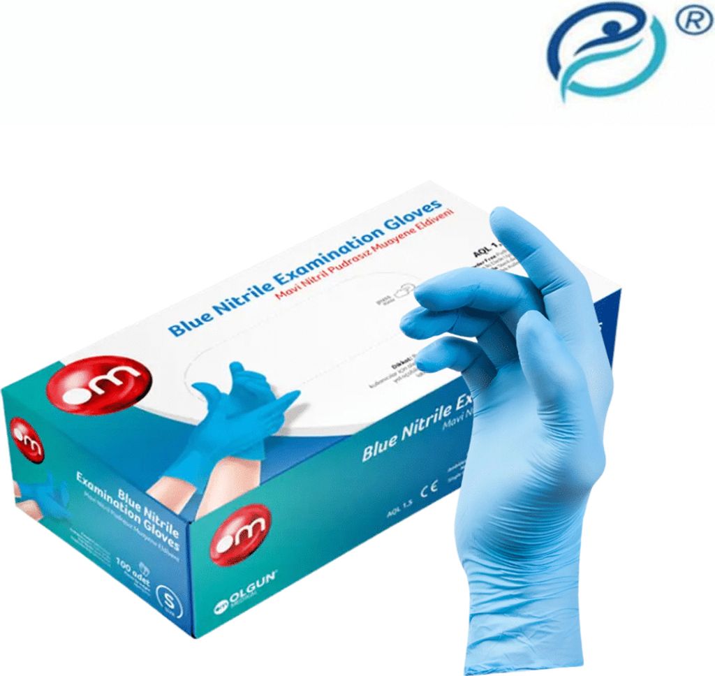 Handschuhe Nitril blau, puderfrei, 100 Stück, Größe:XL