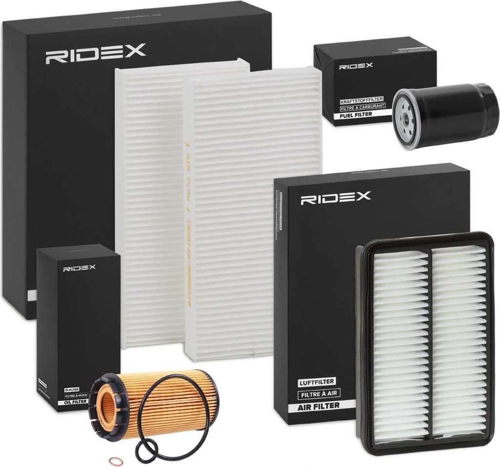 RIDEX Filterset Inspektionspaket Filtersatz für HYUNDAI TUCSON (JM) für KIA SPORTAGE (JE, KM)