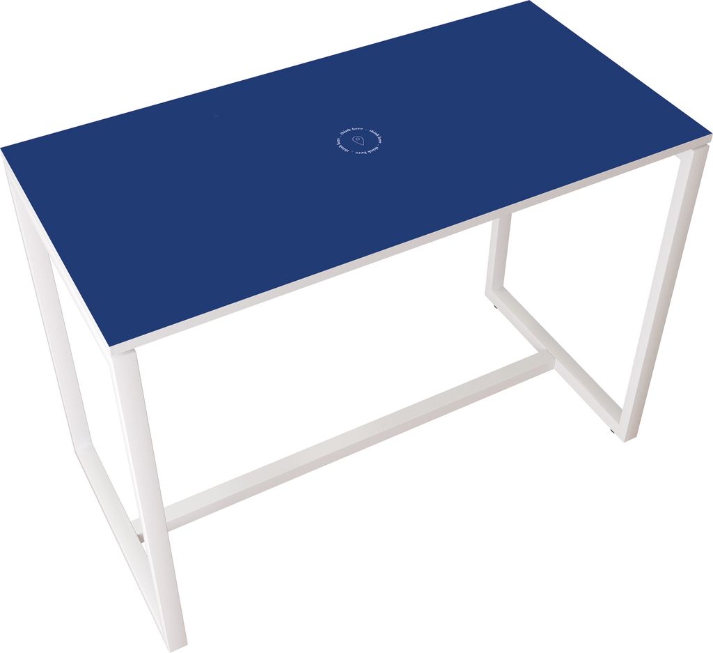 easyDesk Stehtisch TD114.13.06P 110x114x75cm blau