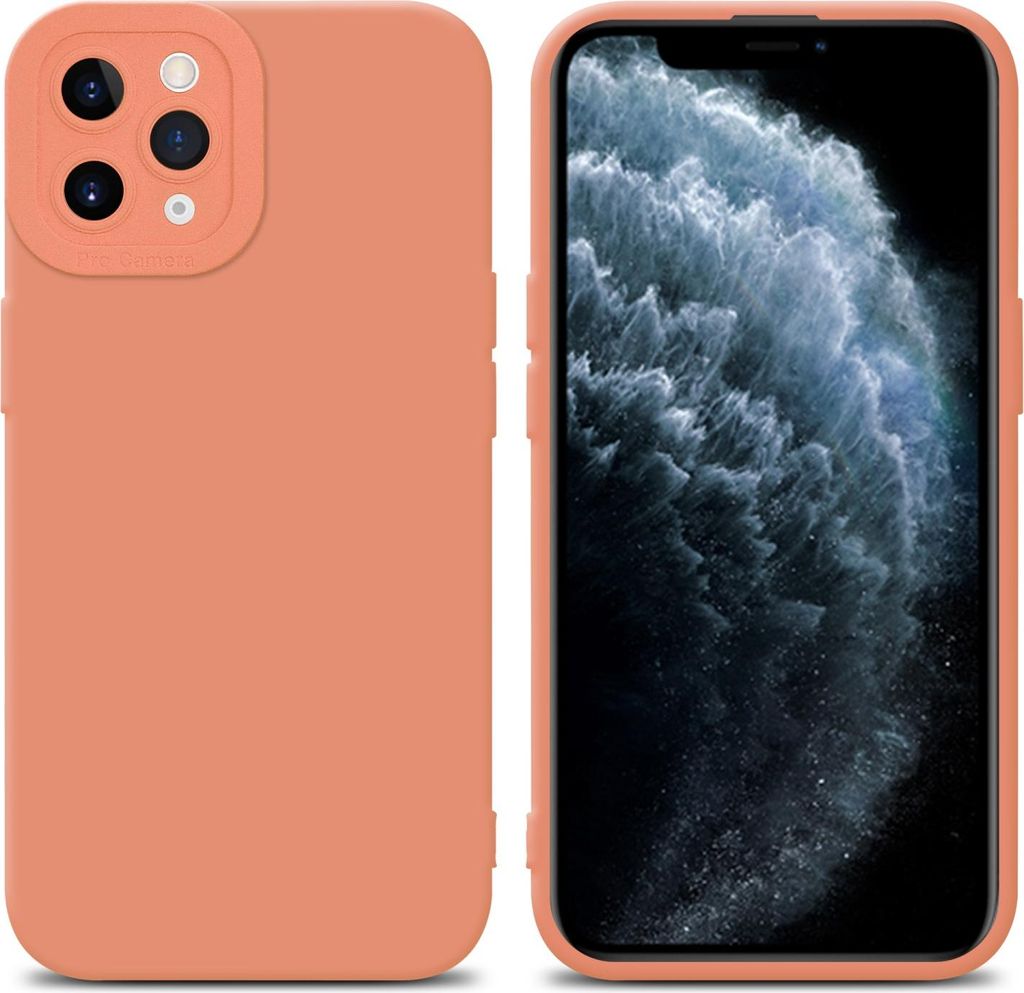Cadorabo Hülle für Apple iPhone 11 PRO MAX Schutz Hülle in Orange TPU Silikon Etui Case Handyhülle