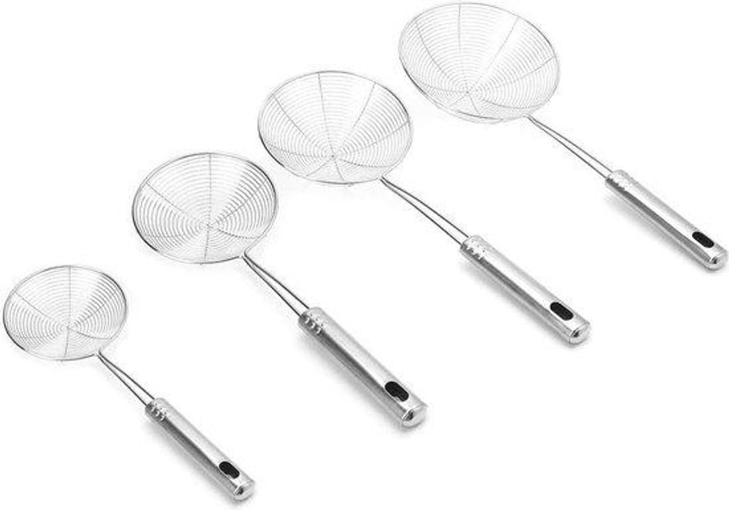 Edelstahl Skimmer 4-teilig Küchenzubehör