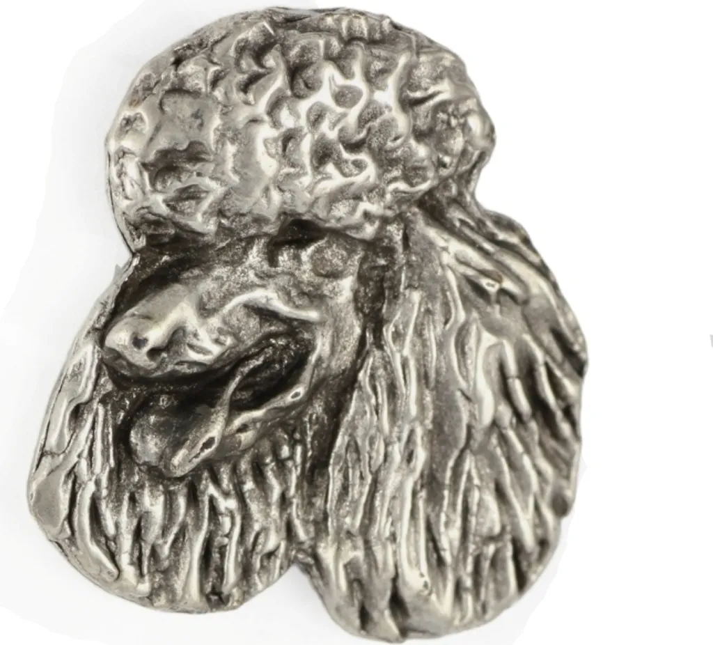 Pendentif Chien Caniche de Collection avec Chaîne Fine Style Argenté