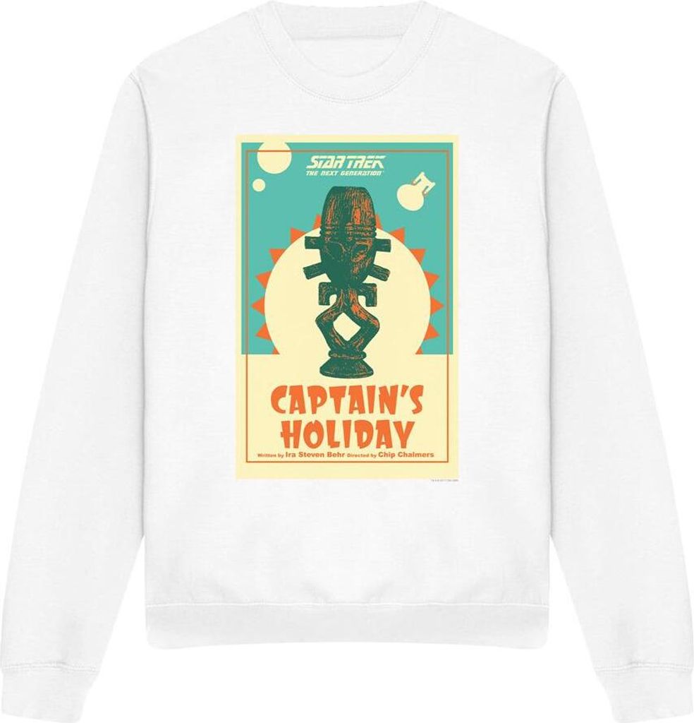 Star Trek - "The Next Generation Season 3 Episode 19" Sweatshirt für Herren/Damen Uni TV11800 (XXL) (Weiß)