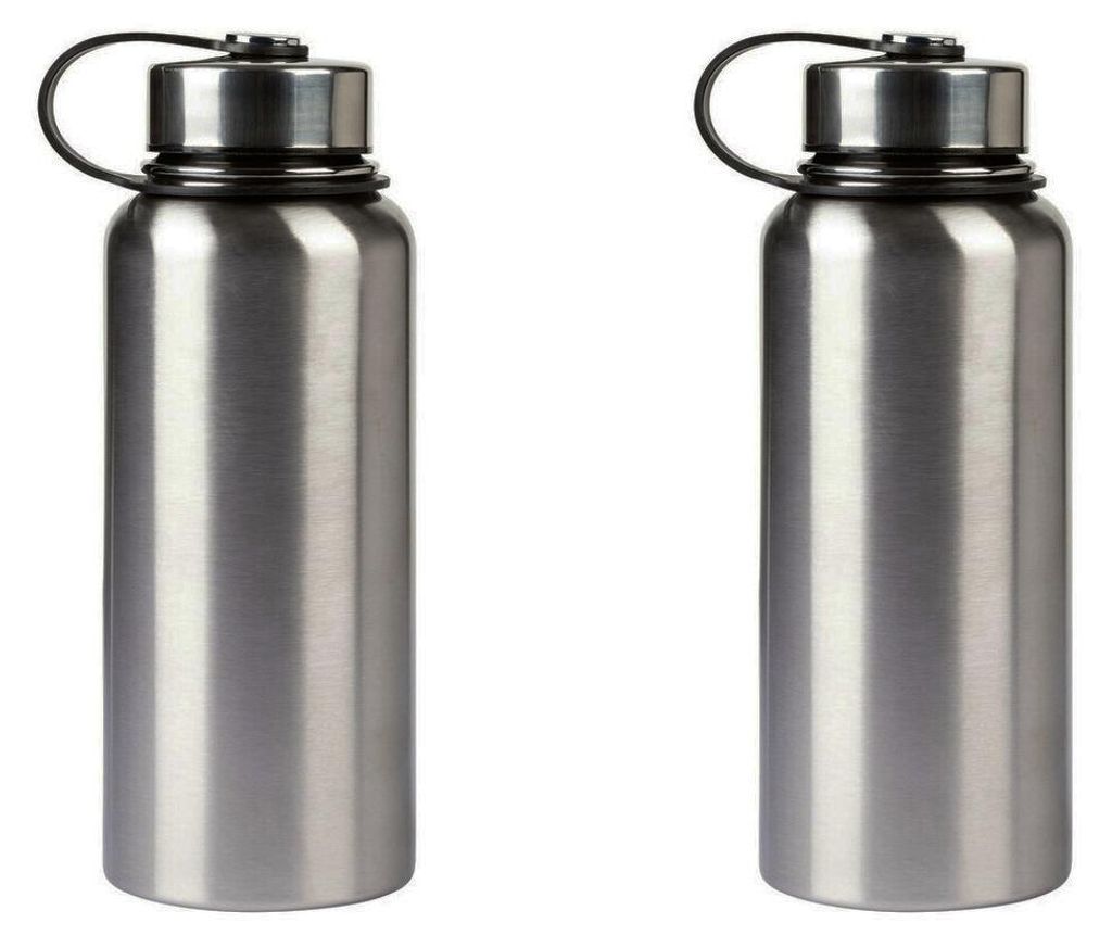 2 Stück ERNESTO® Edelstahl-Isolierflasche Thermoskanne Produktbild 
