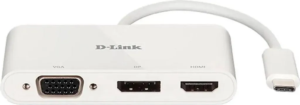 Adaptateur D-Link USB-C vers HDMI DP VGA 4K haute résolution portable - 5