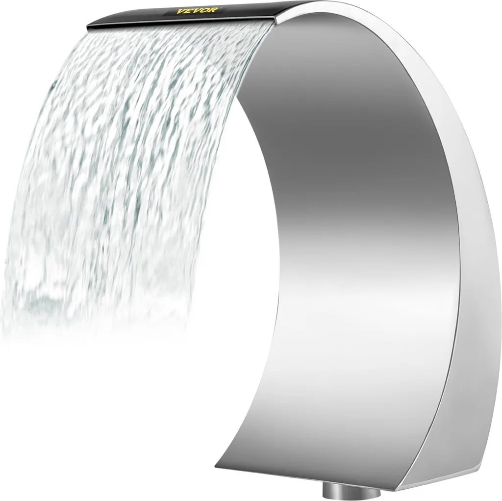 Fontana Professionale Cascata Piscina 30x60x45cm Acciaio Inossidabile