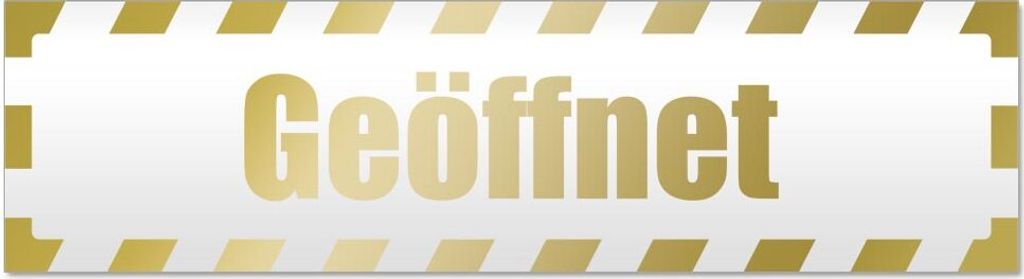 Geöffnet gestreift Magnetschild Schild magnetisch