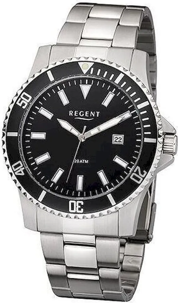 Regent F-1183 Orologio Cronografo Uomo Acciaio Nero | Spedizione Rapida
