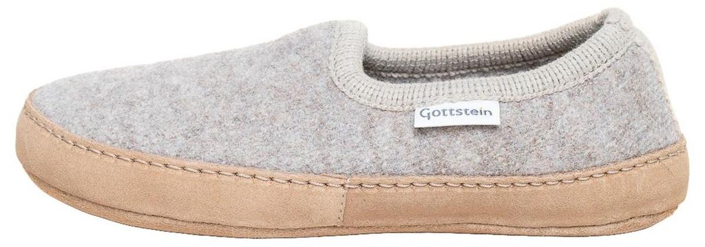Gottstein Cheyenne Hausschuh Aus Schafwolle, Weiche gepolsterte Innensohle, Aus robustem Walkstoff