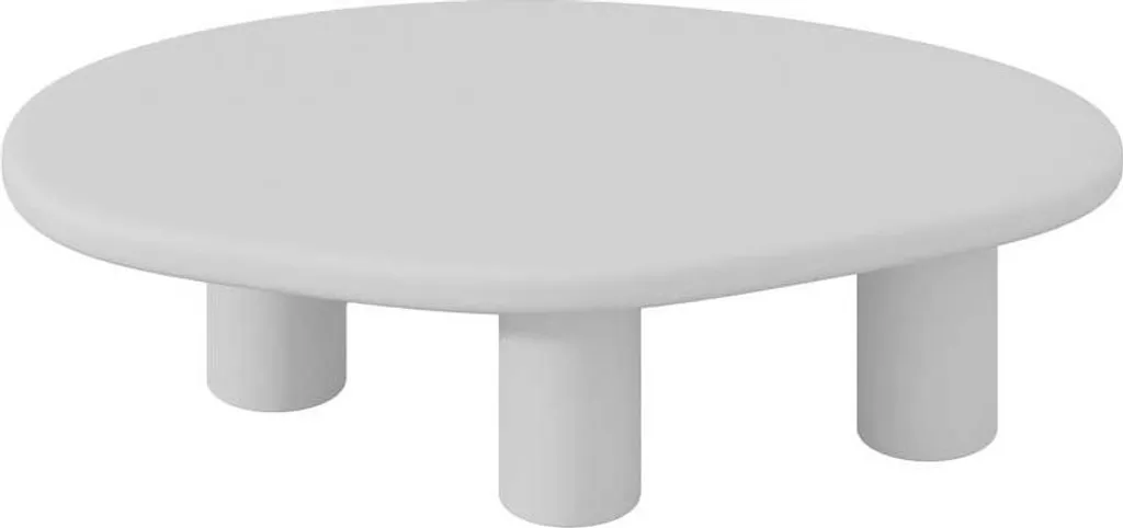 Table basse de salon forme organique Tavares écru pour intérieur zen