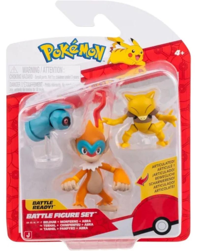 Pokémon - Lot de 3 figurines : Tanhel, Abra et Panpyro - Image du produit 