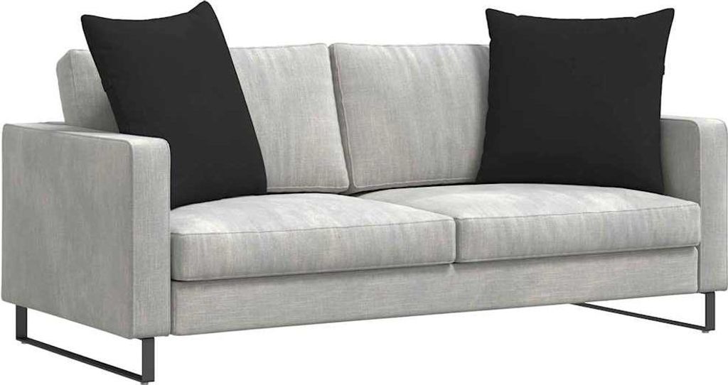“2026 Modern“ Sofakissen 2 Stück Schwarz 60 x 60cm Stoff - Designermöbel 864511 - Gartenmöbelauflagen