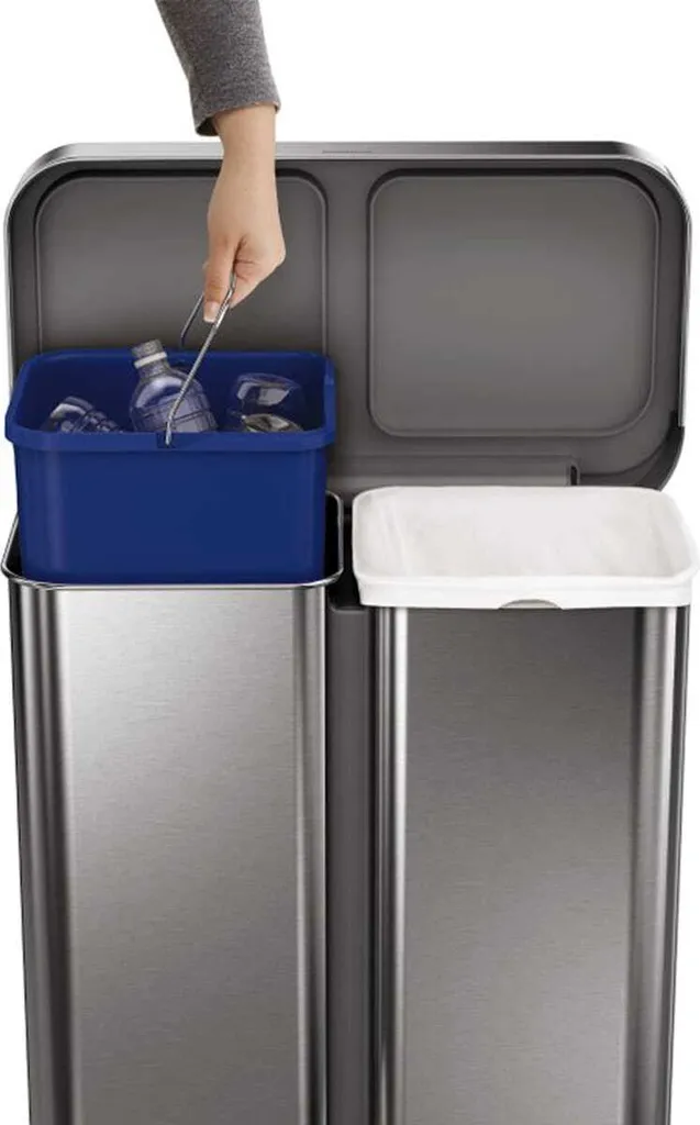 Poubelle à Pédale Simplehuman avec Double Compartiment Silent Close - 10