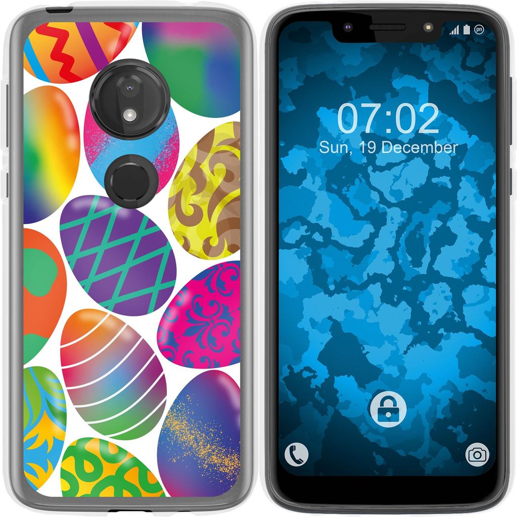 PhoneNatic Case kompatibel mit Motorola Moto G7 Play Silikon-Hülle Ostern M3