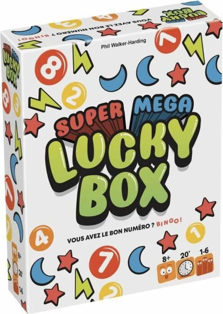 Jeu de Cartes Familial Boîte Super Méga Chanceuse pour 1 à 6 Joueurs