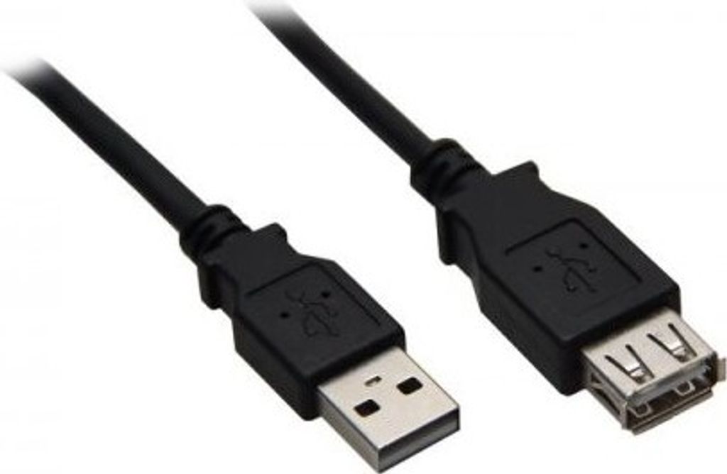 Goobay USB-A-Verlängerung, 0,6 m, schwarz, 2,5 W, 0,5 A, Produktbild 