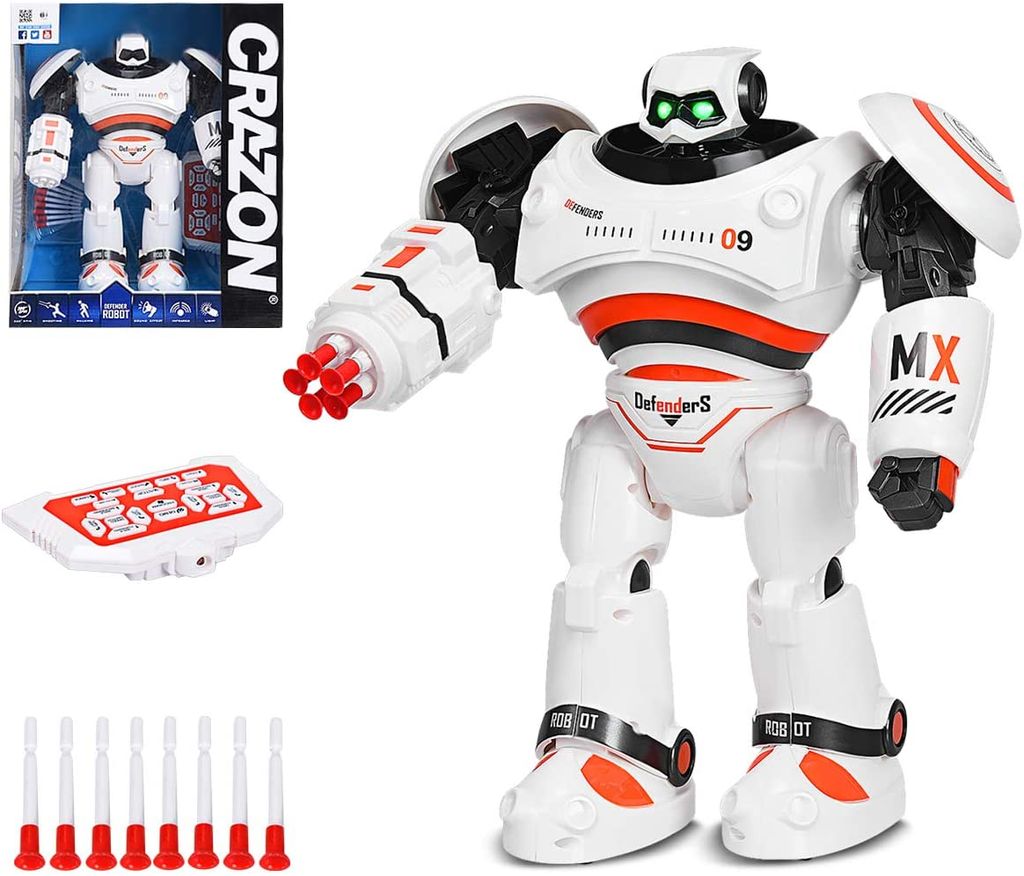 2x Intelligente Roboter,Ferngesteuerter Roboter Spielzeug für Kinder RC Control 