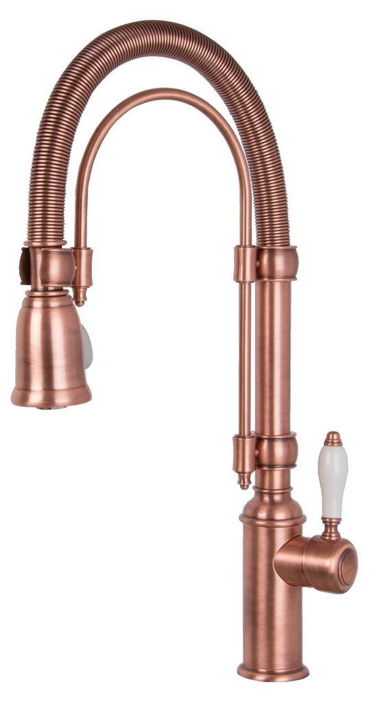 Smeg Küchenarmatur mit Hebel und herausziehbare Schlauchbrause MIDR7RA-2 55 cm Kupfer