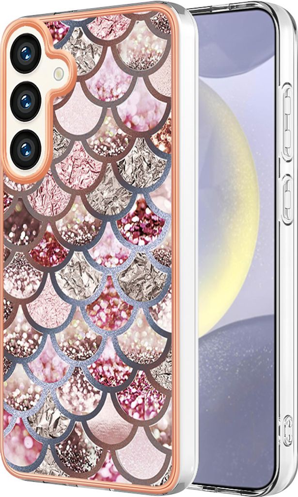 Galaxy S25+ Hülle, Muster Anti-Shock Weich TPU Bumper Schutzhülle für Samsung Galaxy S25+ Pink