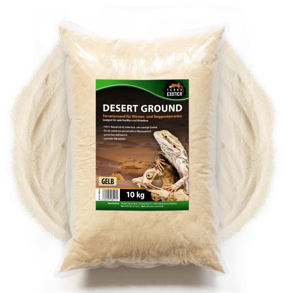 Terrariensand Desert Ground 10 kg gelb – Natürlicher Produktbild 