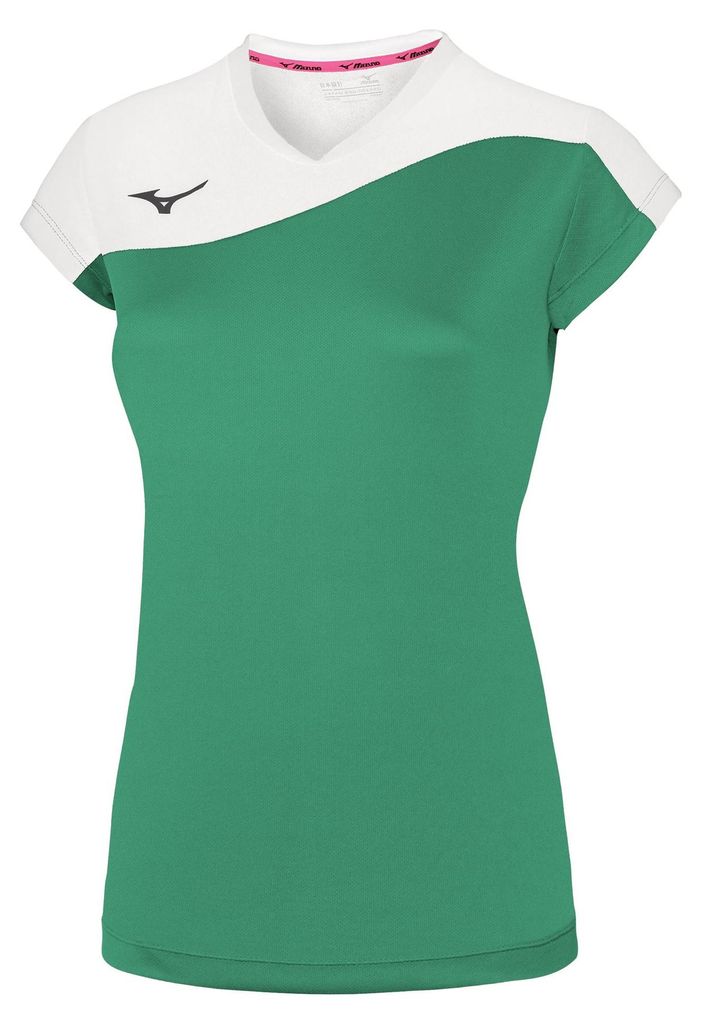 Mizuno Damen TEAM AUTH. MYOU TEE WOS - V2EA7203, Farbe:Grün, Textil:S