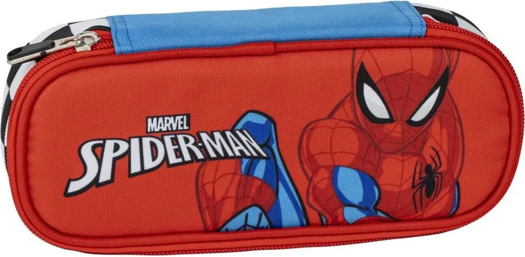 Astuccio Ovale Spider-Man 22,5cm Blu e Rosso | Accessorio Scuola Marvel