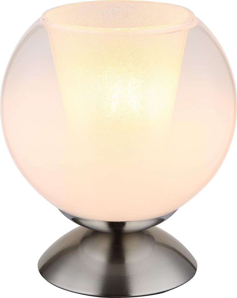 Globo Lighting|Tischleuchte Metall Nickel matt, 1x E27