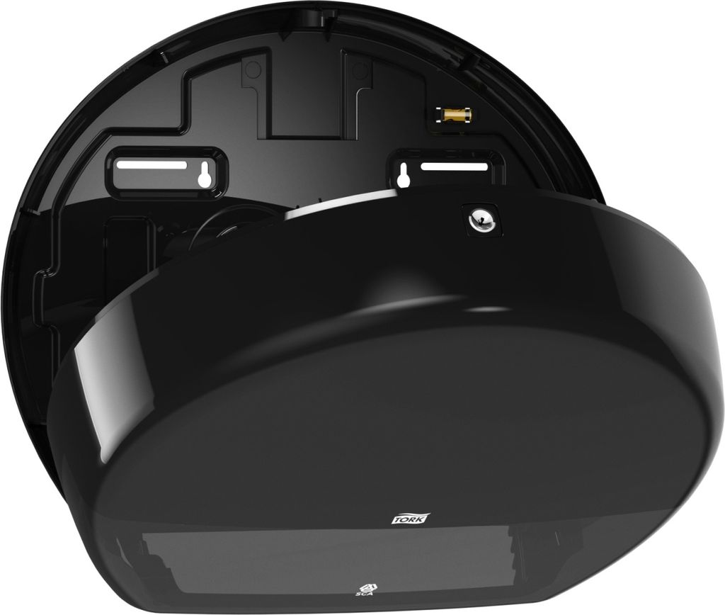 Toilettenpapierspender Elevation Jumbo Rolle (T1-System) Kunststoff schwarz Packung mit 65 Stück