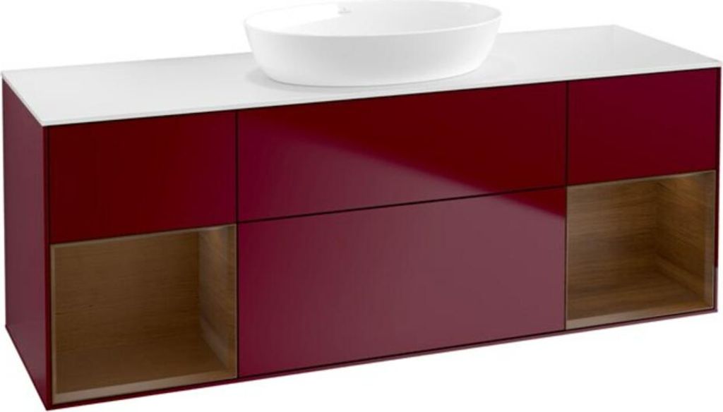 V&B Waschtischunterschrank Wandbeleuchtung Finion 160cm, Pl wh. m, Reg wal ven, Peo m