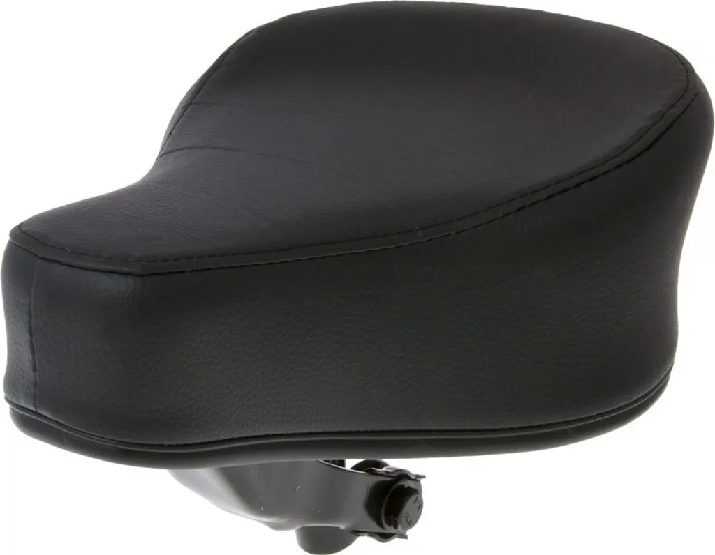 Selle Puch Maxi noire surpiquée anti-vibration contre mal de dos en cyclo
